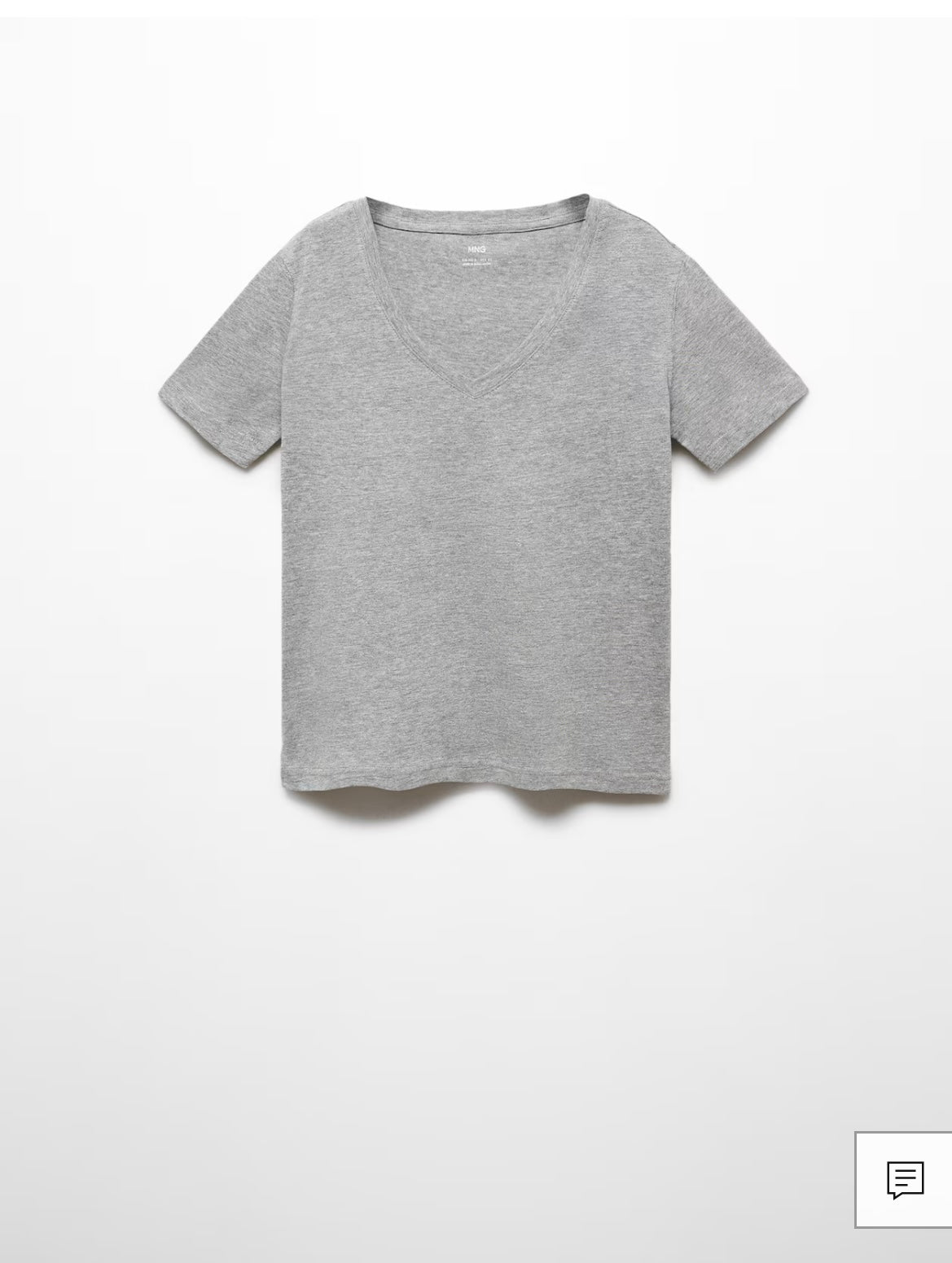 T-shirt col V en coton bio – MANGO Outlet (Neuf avec étiquette)